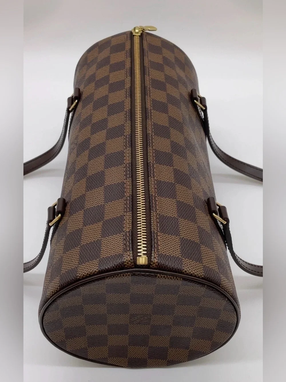 Louis Vuitton Brown Damier Ebene Mini Papillon Satchel with Pouch
